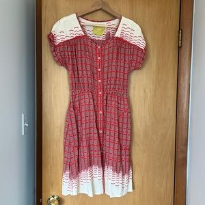 Maeve Printed Button Down Dress